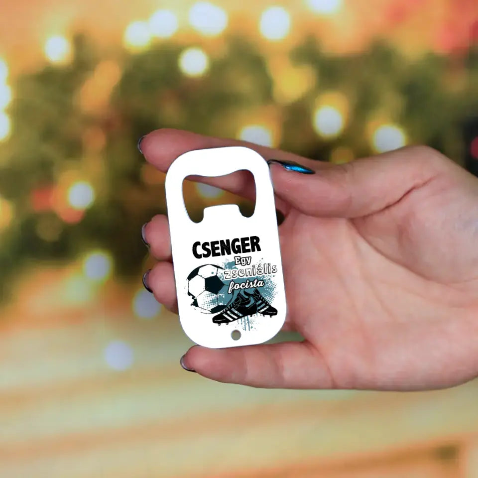 Egy zseniális focista egyedi neves sörnyitó