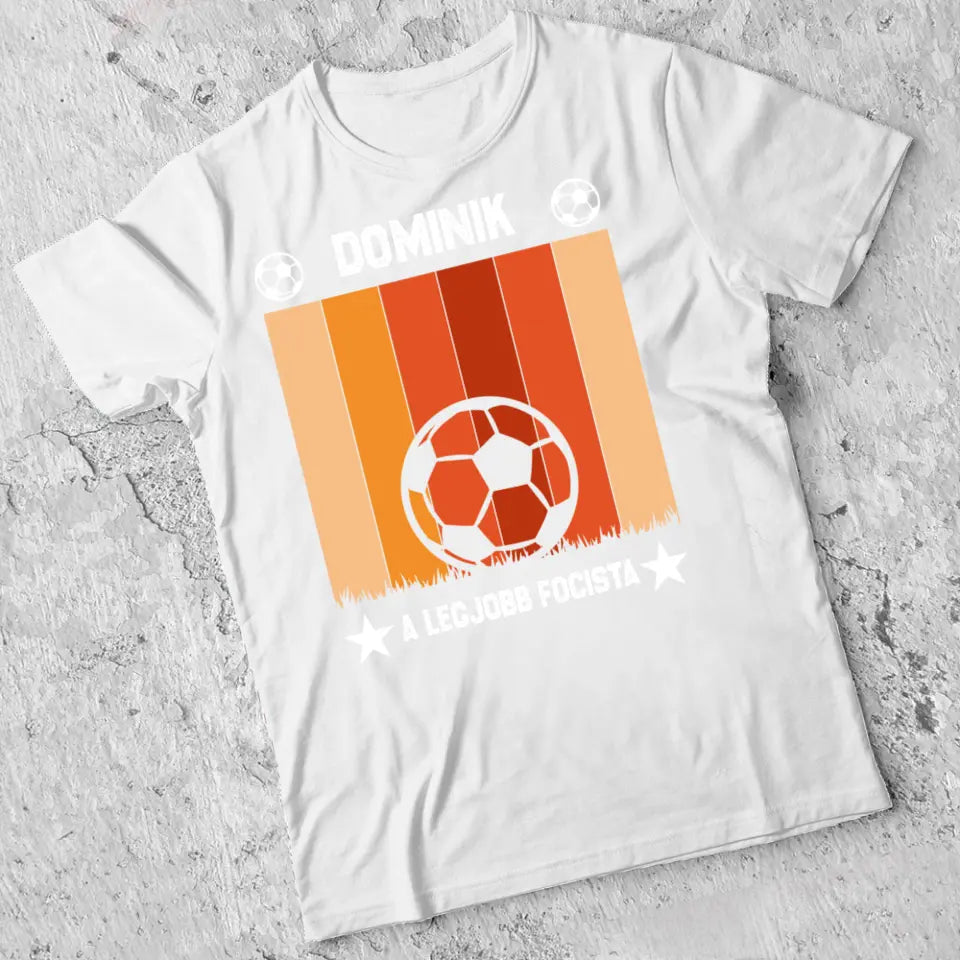 Egyedi feliratos focis férfi póló