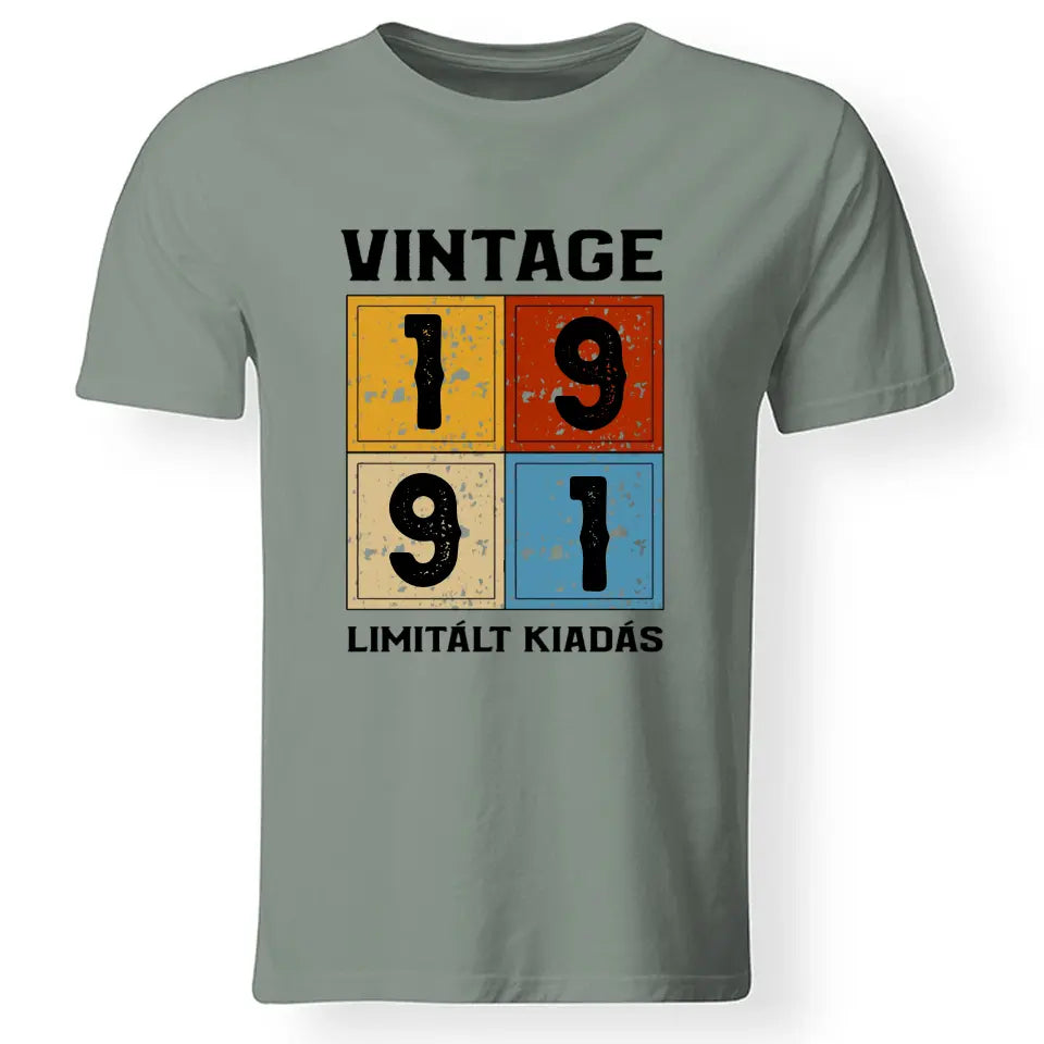Szülinapi ajándék férfiaknak - Limitált kiadás évszámmal férfi póló