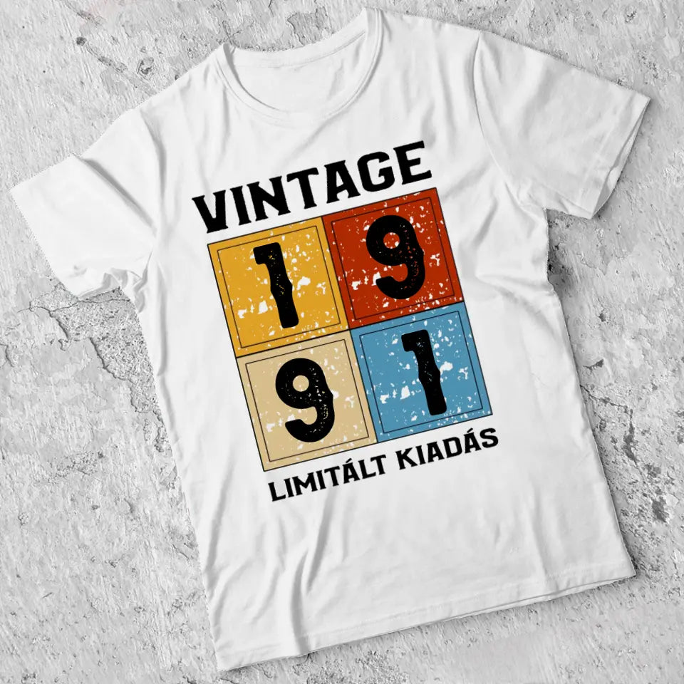 Szülinapi ajándék férfiaknak - Limitált kiadás évszámmal férfi póló