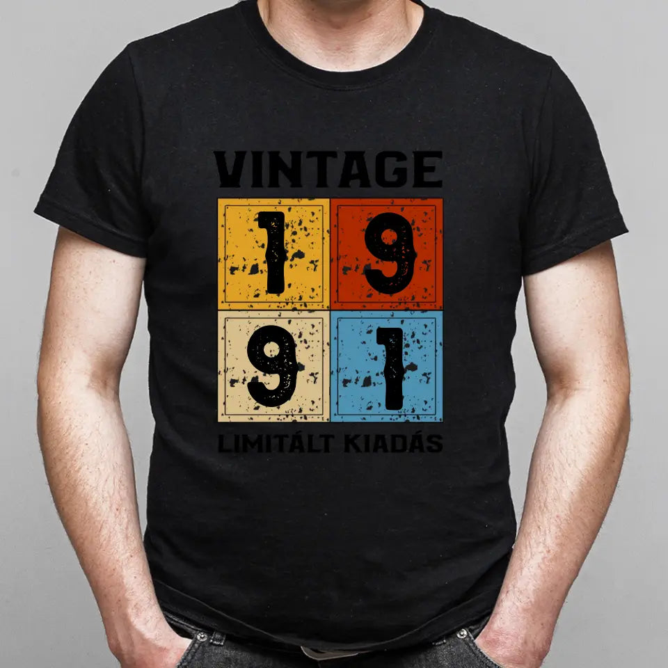 Szülinapi ajándék férfiaknak - Limitált kiadás évszámmal férfi póló