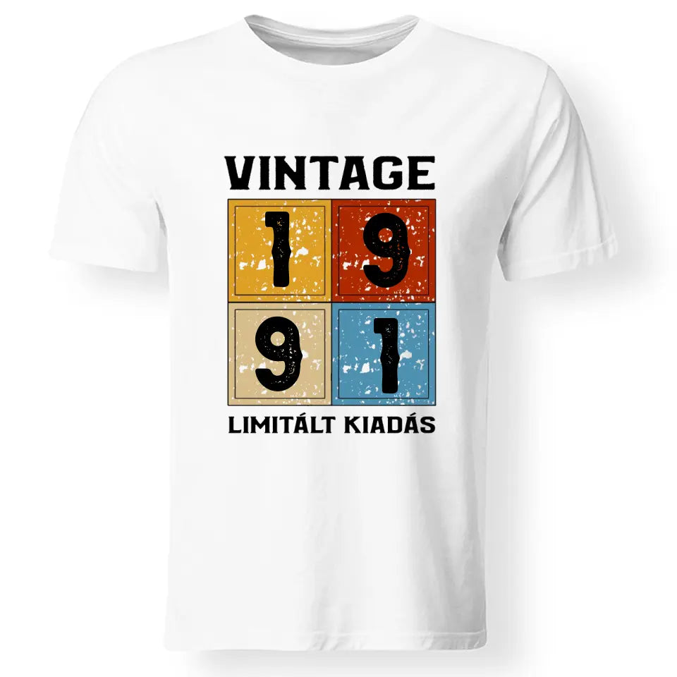 Szülinapi ajándék férfiaknak - Limitált kiadás évszámmal férfi póló