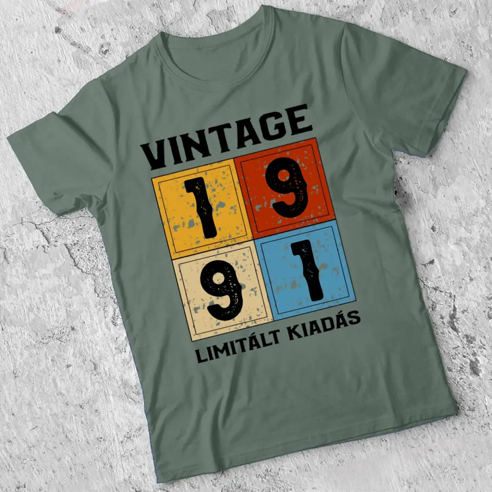 Szülinapi ajándék férfiaknak - Limitált kiadás évszámmal férfi póló