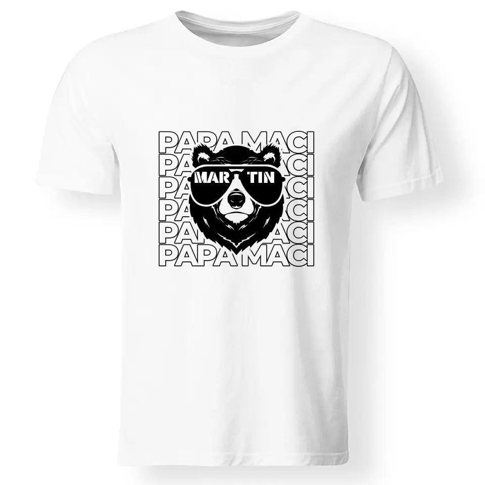 Napszemüveges menő macis férfi póló apáknak és papáknak