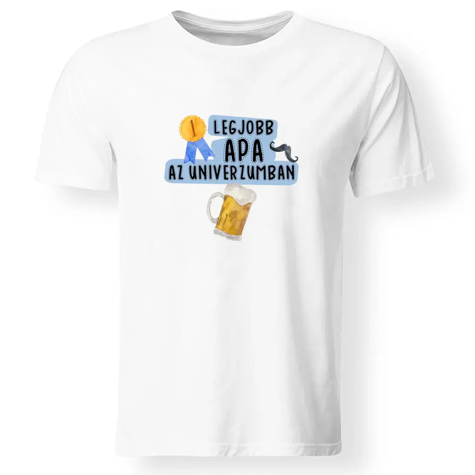 Legjobb apa férfi póló 3 választható rá jellemző tárggyal