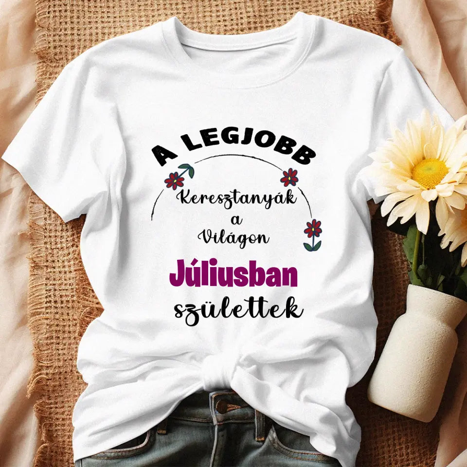 Születésnapi ajándék póló a legjobb Keresztanyáknak