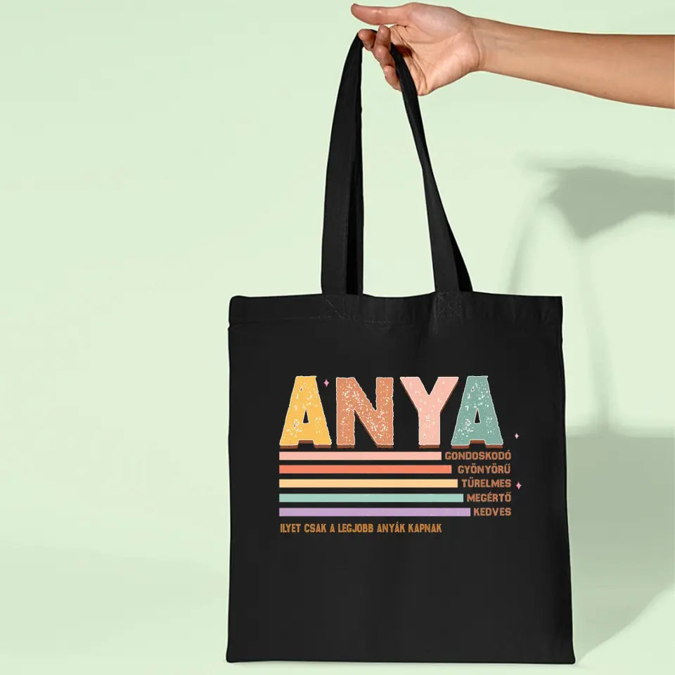 Anya jellemzős vászontáska több színben