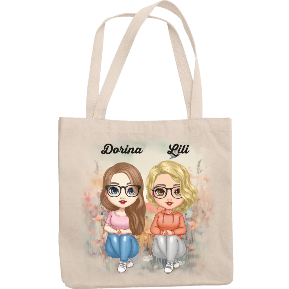 Cuki karakteres legjobb barátnő vászontáska