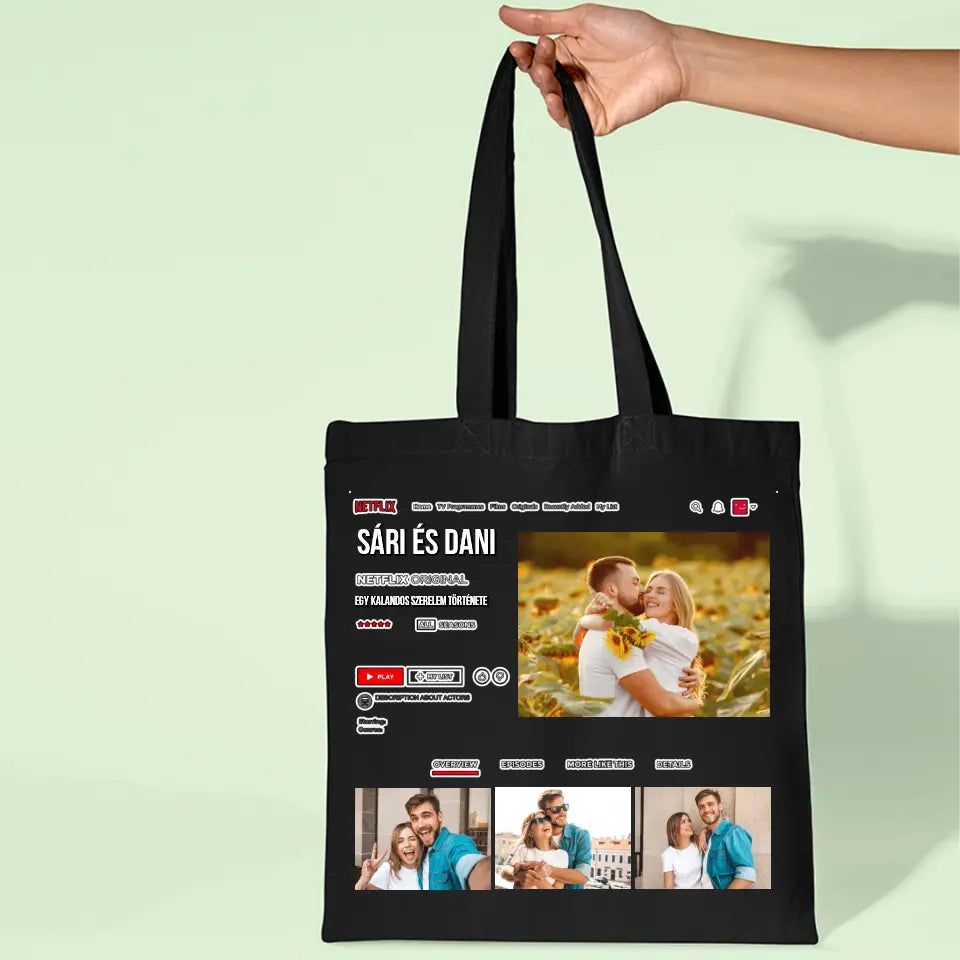Netflix stílusú vászontáska több színben