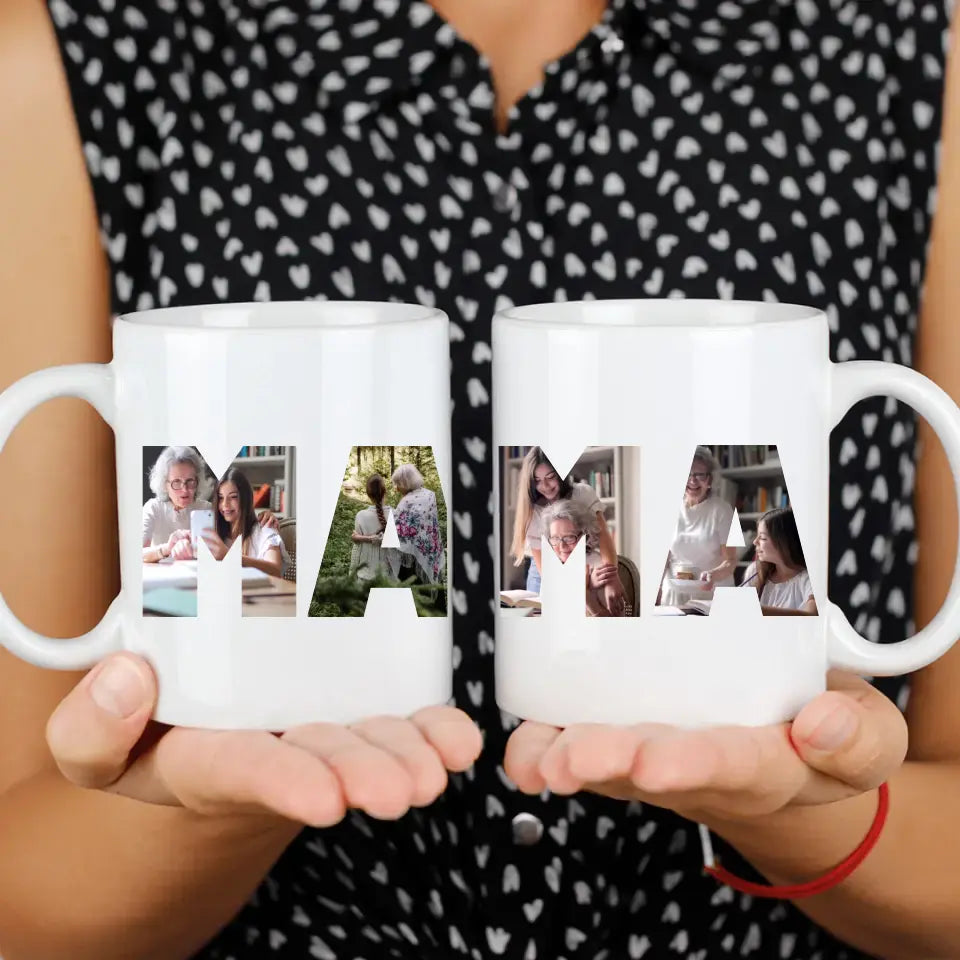 Mama feliratos bögre képekkel