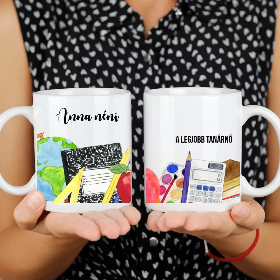 A legjobb tanár egyedi bögre névvel