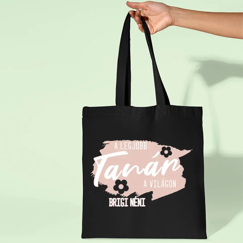 A legjobb tanár a világon egyedi vászontáska