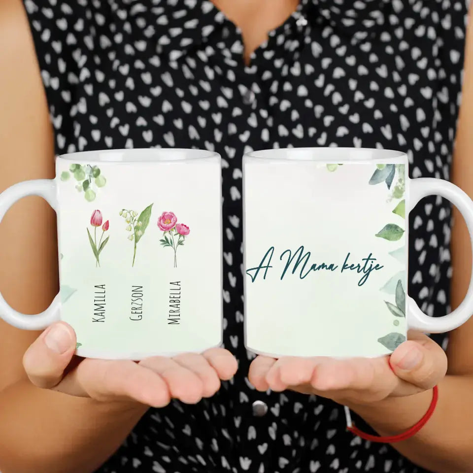 A Mama kertje egyedi neves bögre Nagymamáknak