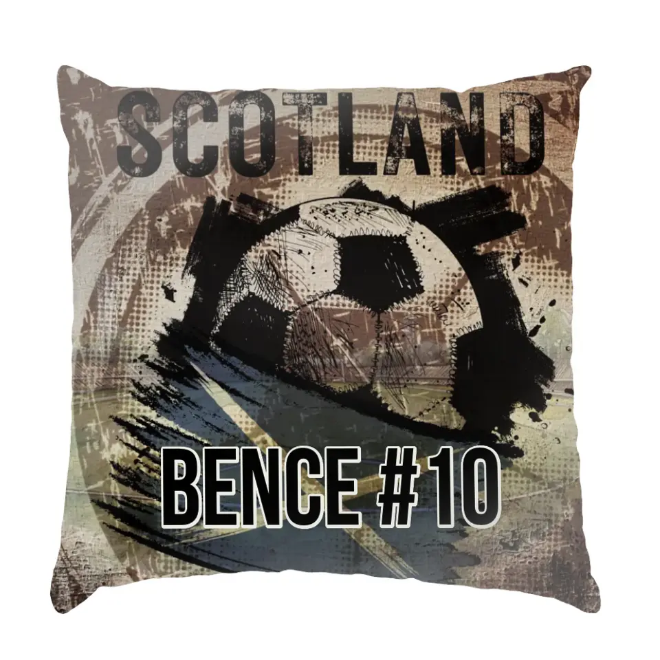 EB 2024 Skócia focis ajándék párna - egyedi névvel