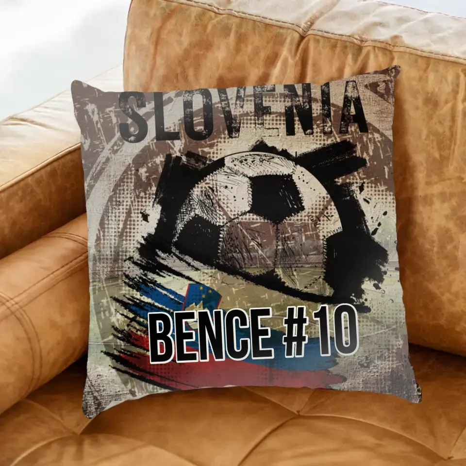 EB 2024 Szlovénia focis ajándék párna - egyedi névvel