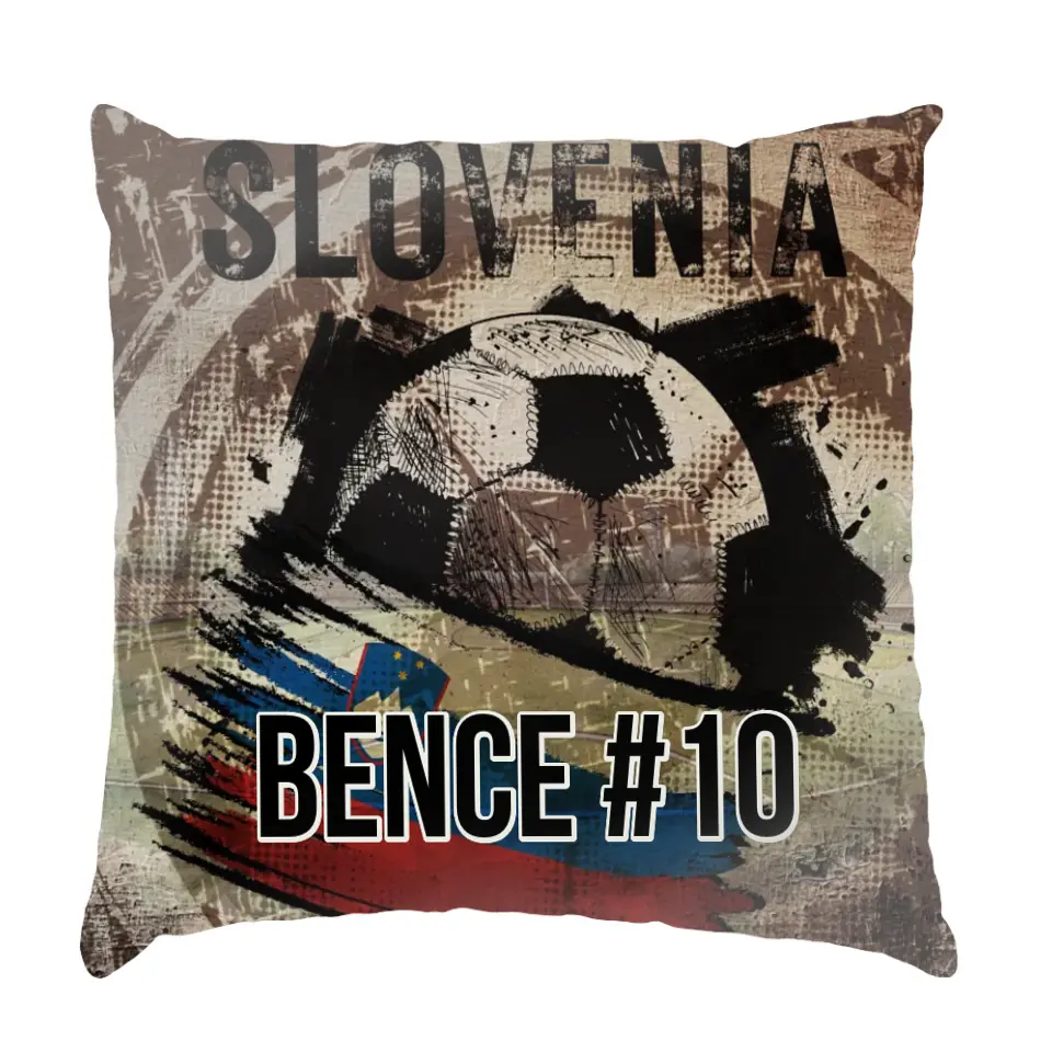 EB 2024 Szlovénia focis ajándék párna - egyedi névvel
