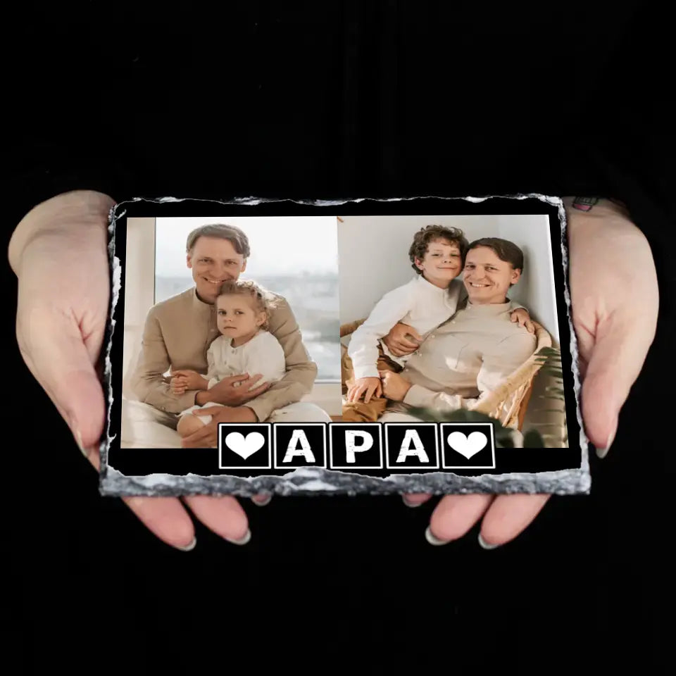 Apák napi 2 képes gránitlap apáknak