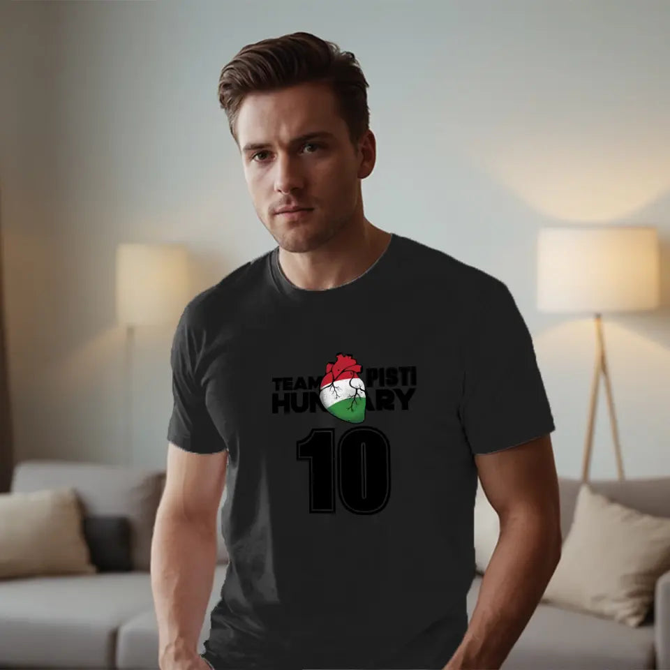 Team Hungary magyar mez póló egyedi névvel