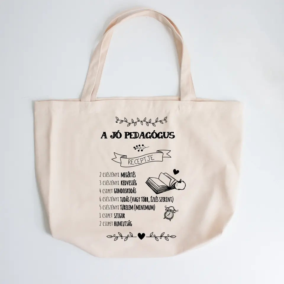 Pedagógus nagy méretű vászontáska