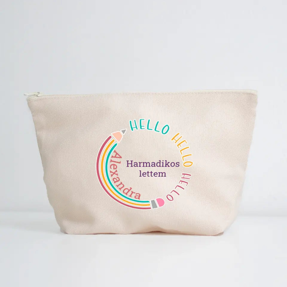 Szerkeszthető feliratos neszeszer gyerekeknek iskolakezdésre