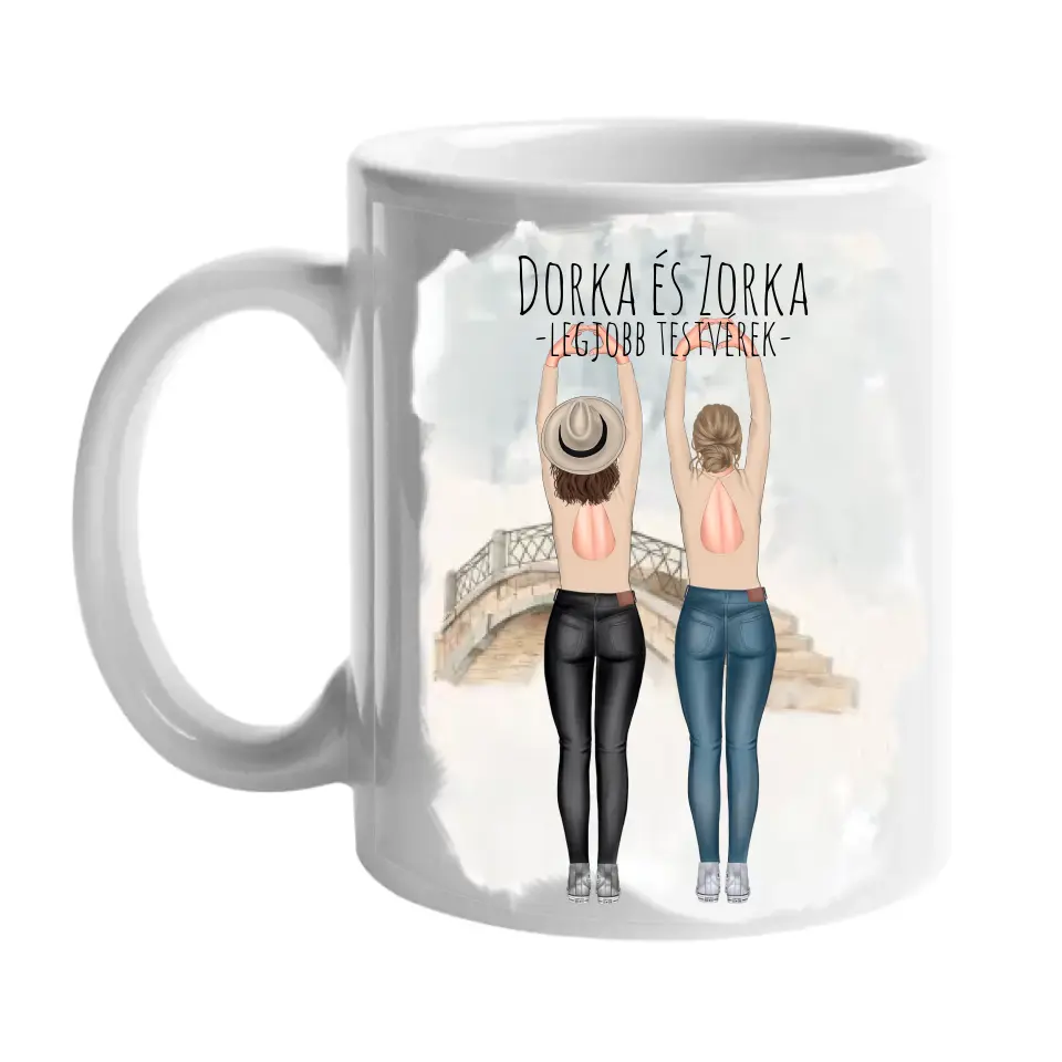 Legjobb testvérek és barátnők bögre