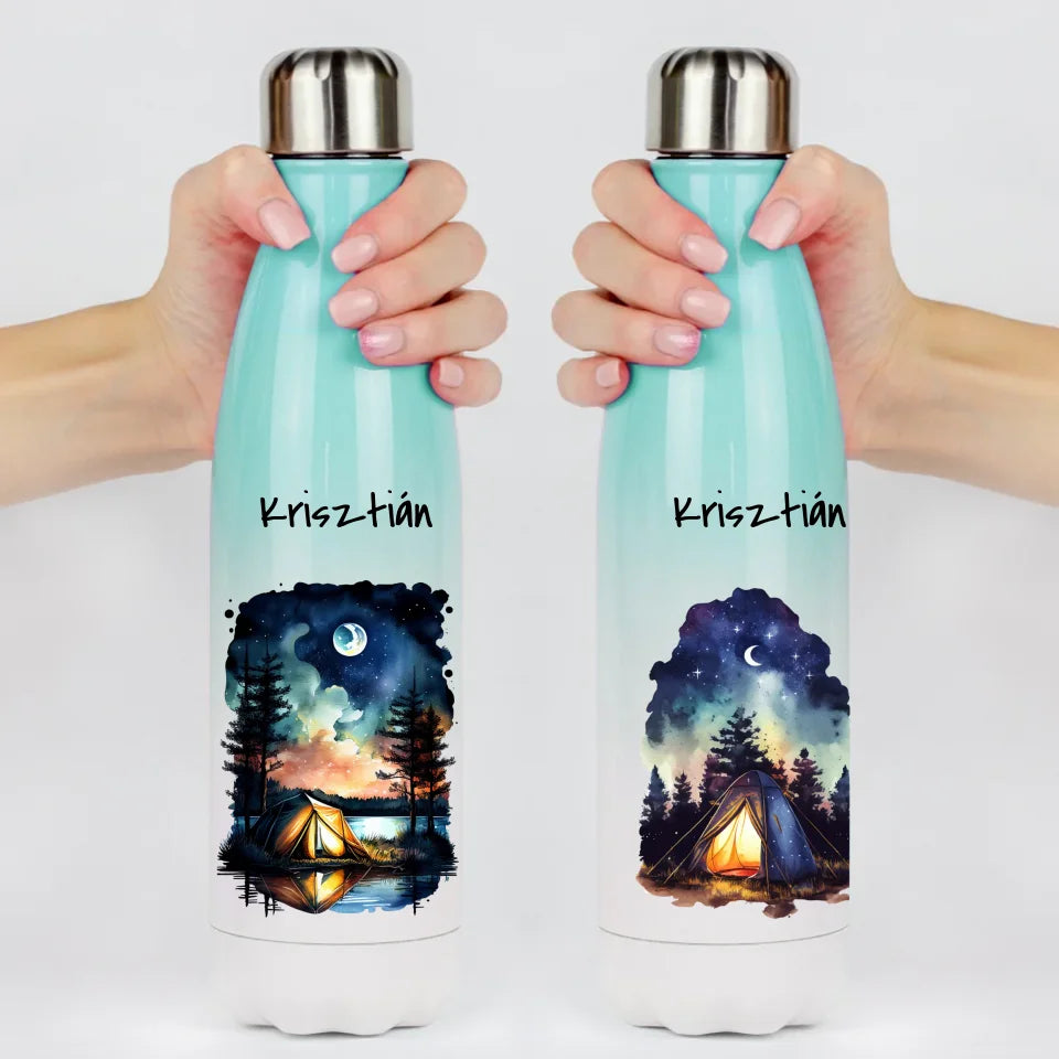 Színátmenetes kirándulós kulacs névvel