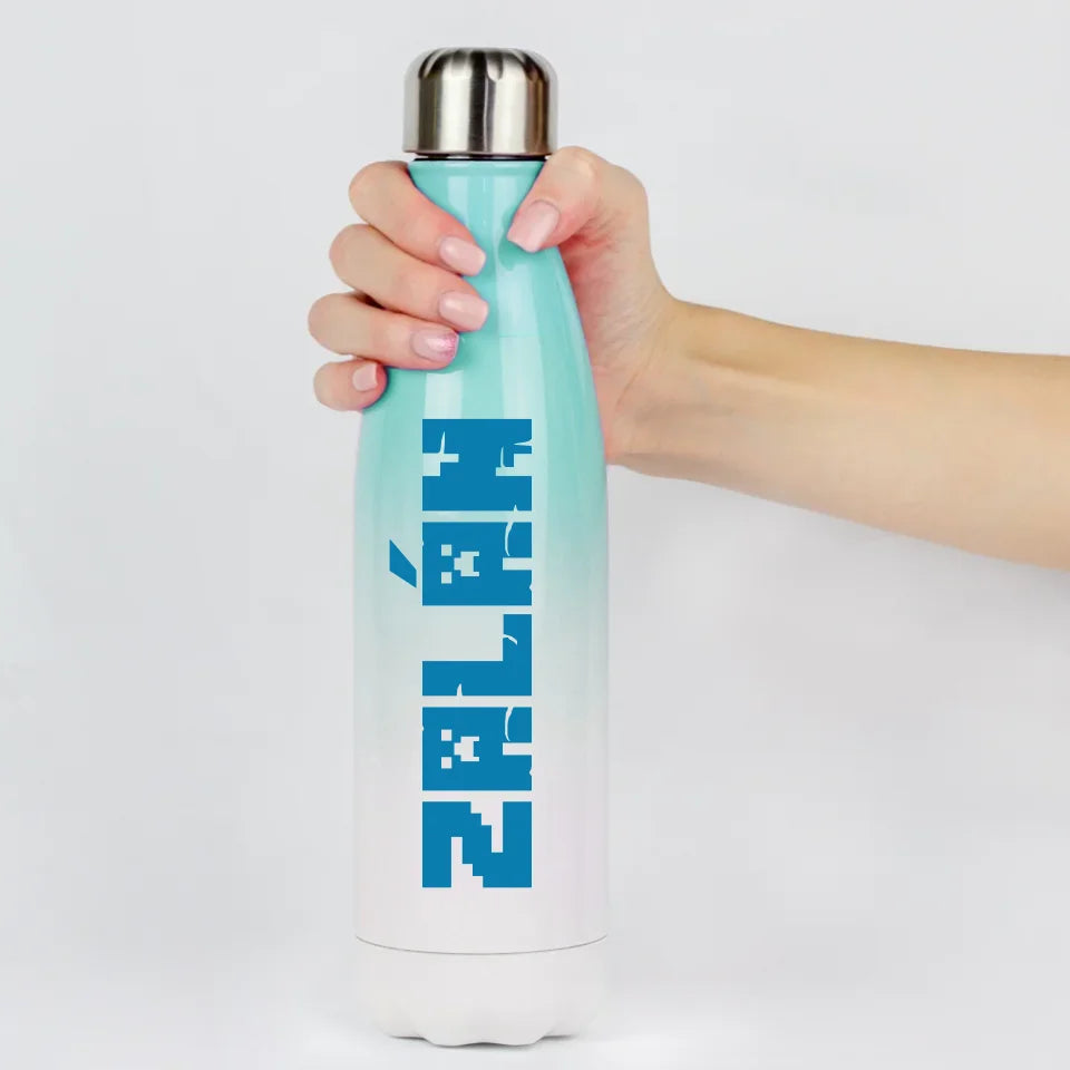 Minecraft egyedi neves színátmenetes kulacs