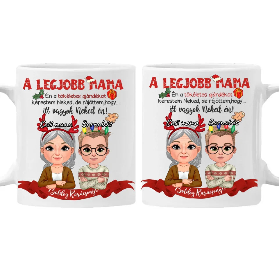 A tökéletes karácsonyi ajándékot kerestem bögre Mamáknak fiú unokától