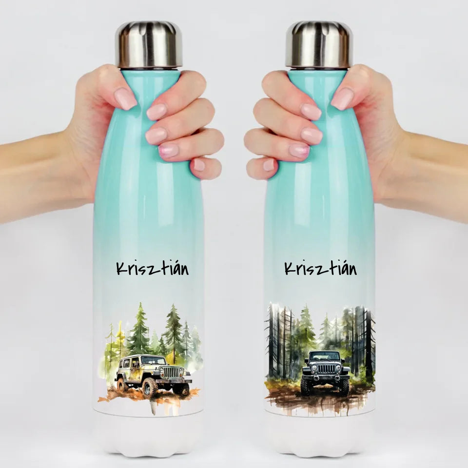 Színátmenetes autós kulacs névvel