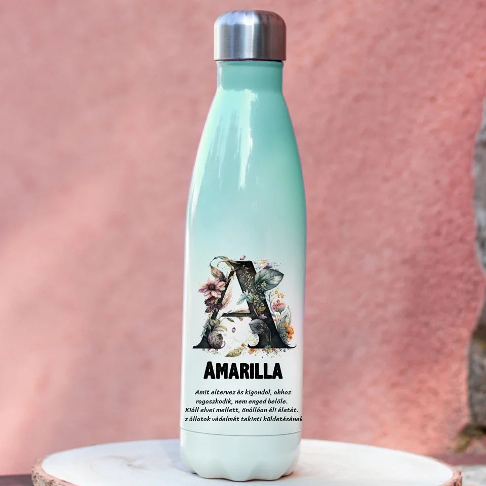 Színátmenetes egyedi kulacs névvel