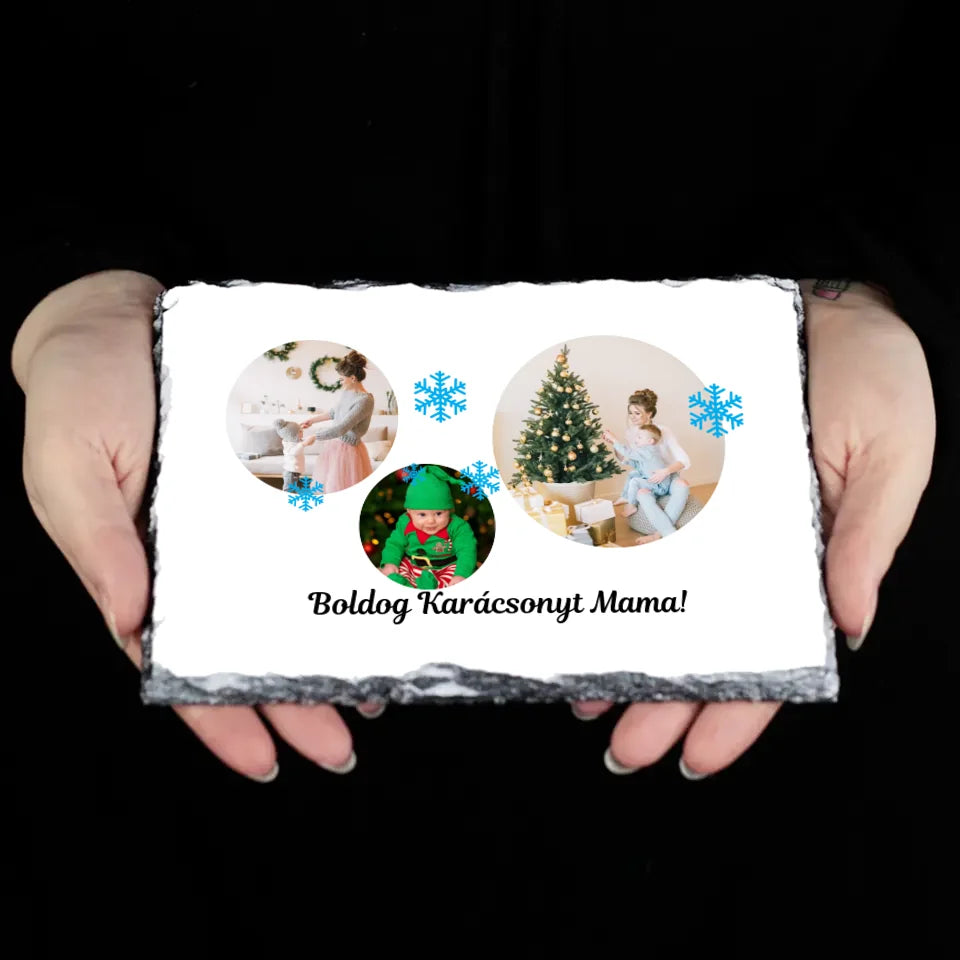 Karácsonyi 3 képes gránitlap