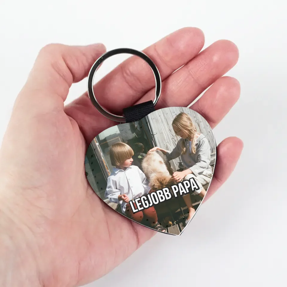 Legjobb Papa szív kulcstartó