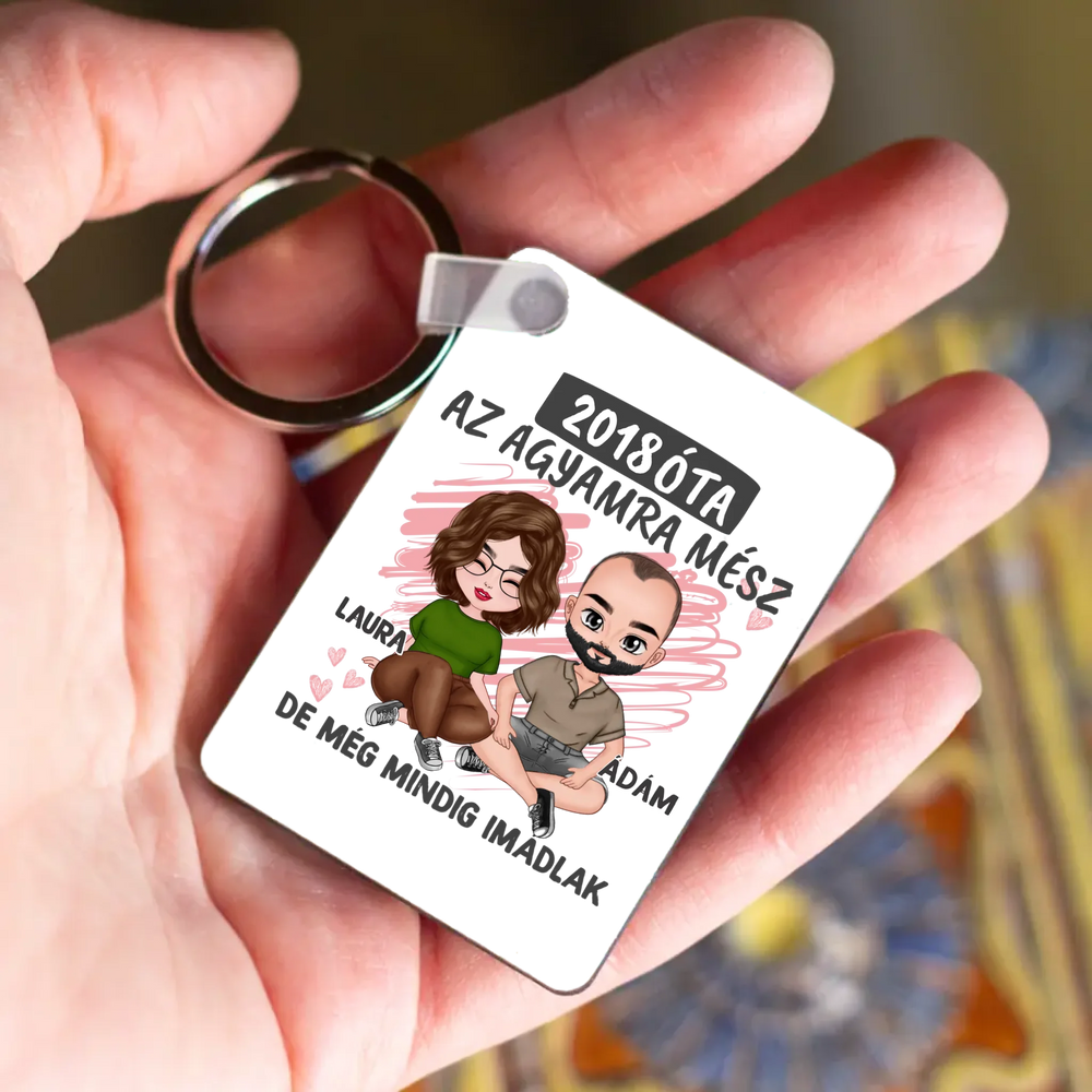 Az agyamra mész szerkeszthető karakteres kulcstartó