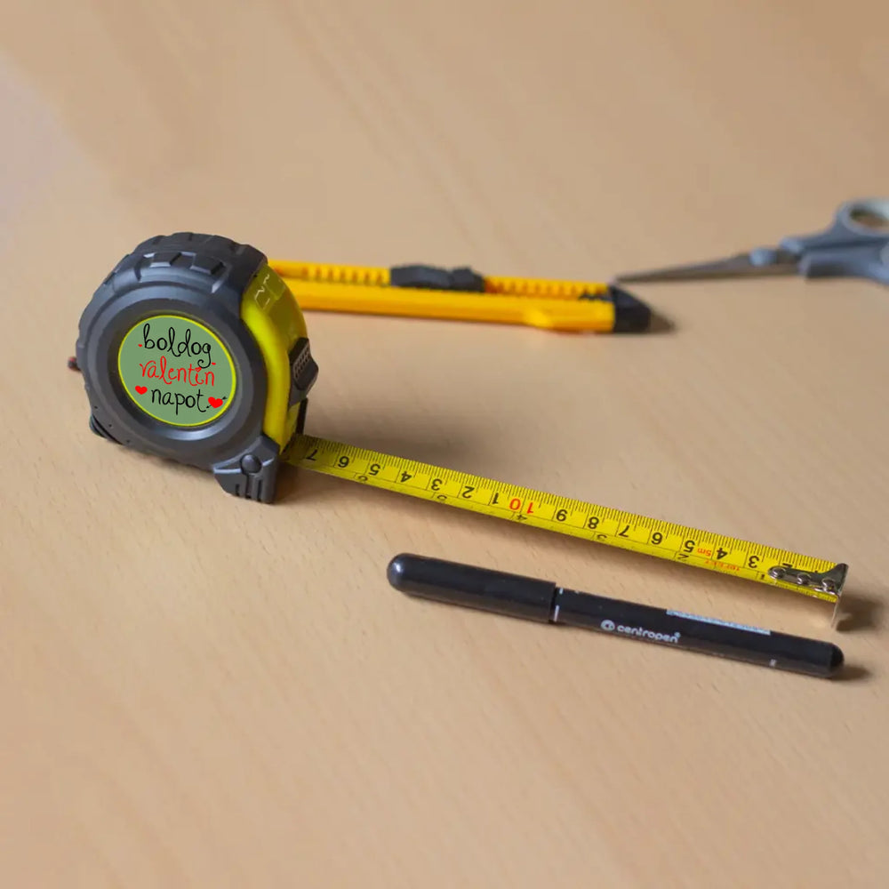 Feliratos ajándék mérőszalag Valentin napra