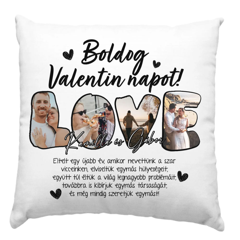 Eltelt egy újabb év valentin napi párna pároknak