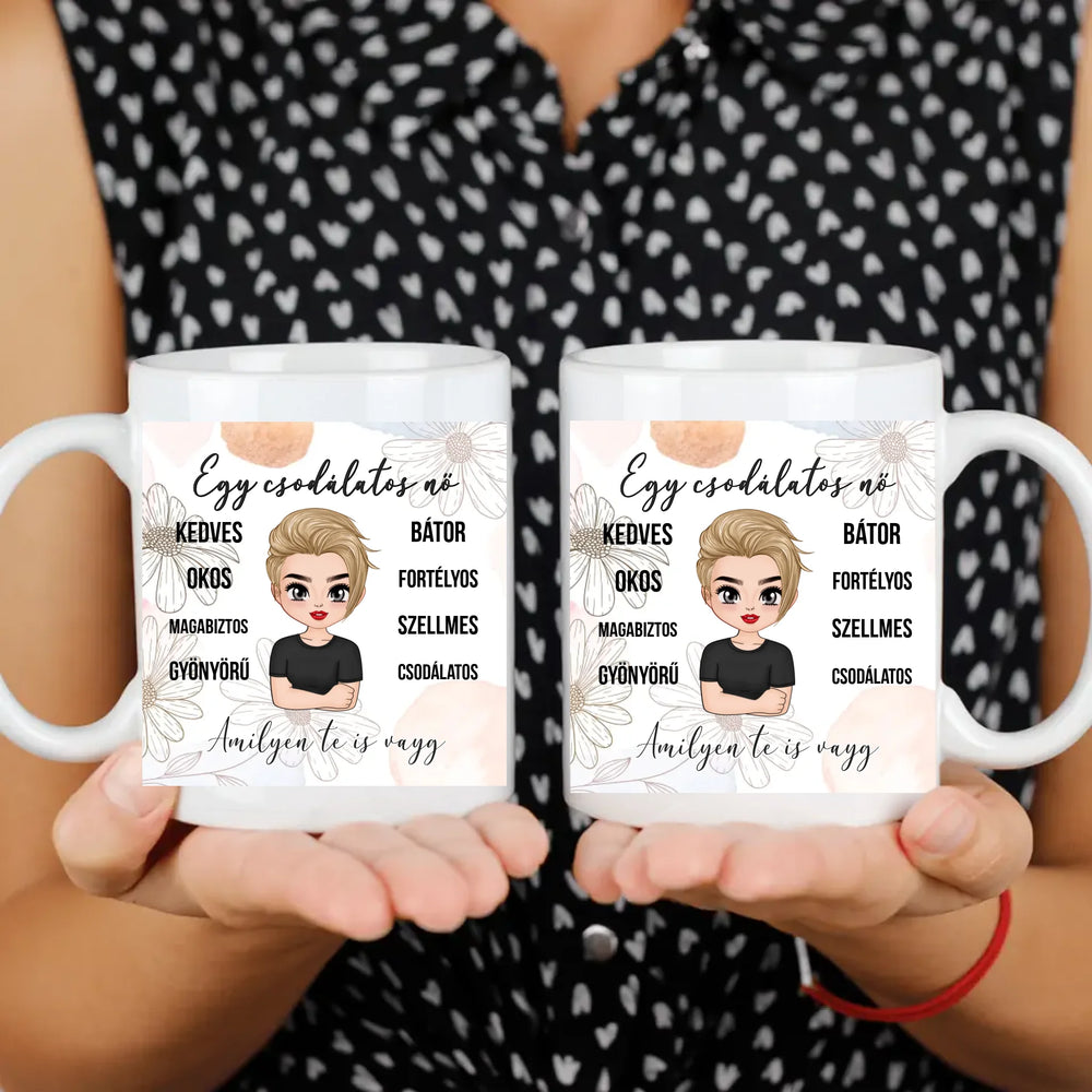 Nőket jellemző bögre egyedi feliratokkal