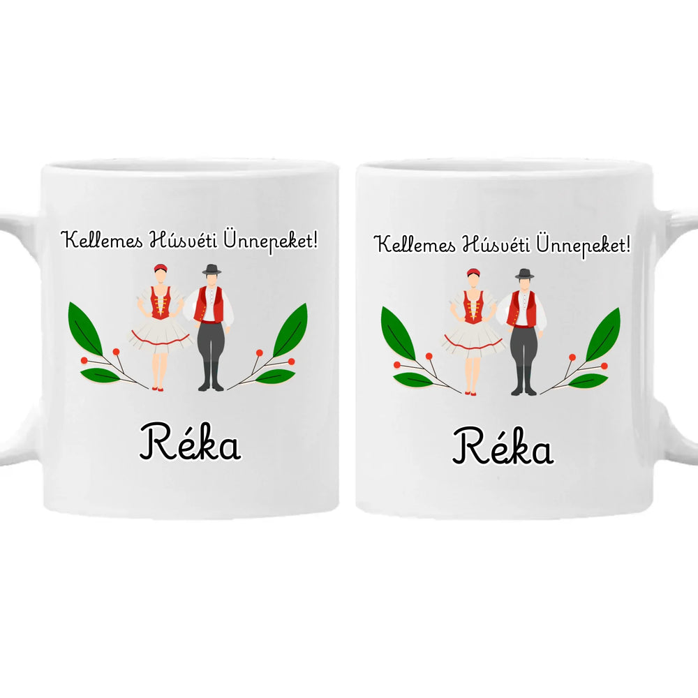 Húsvéti ajándék bögre egyedi felirattal és névvel