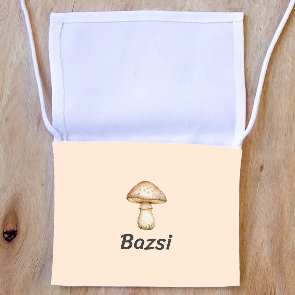 Telinyomatos ballagási tarisznya egyedi felirattal és szerkeszthető jellel