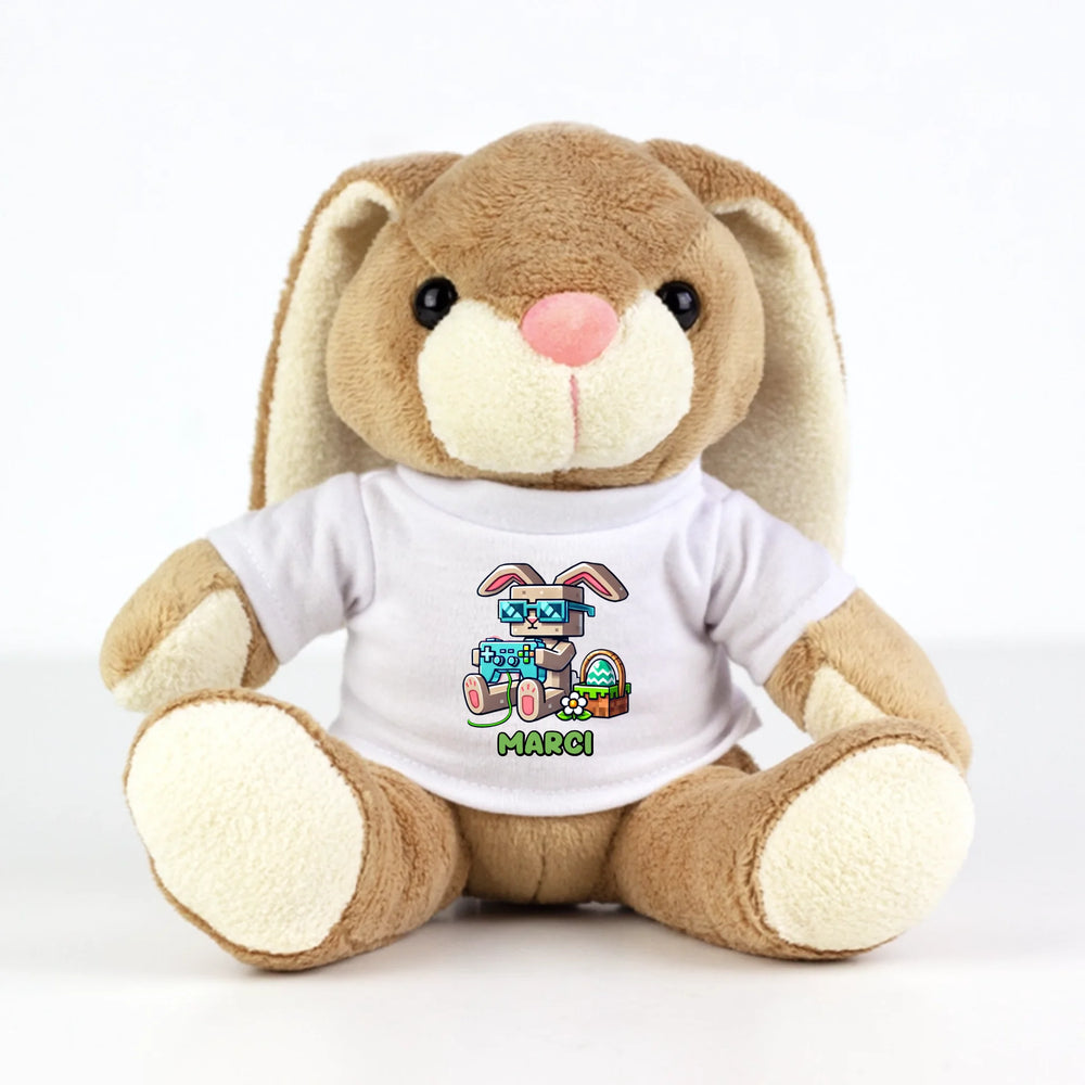 Húsvéti ajándék gyerekeknek - egyedi plüssnyuszi minecraft mintával