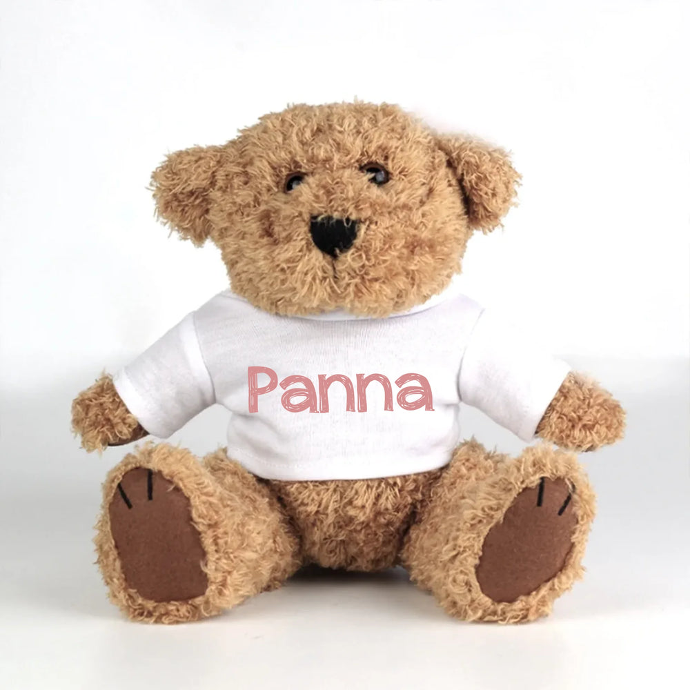 Plüss maci egyedi neves pólóban