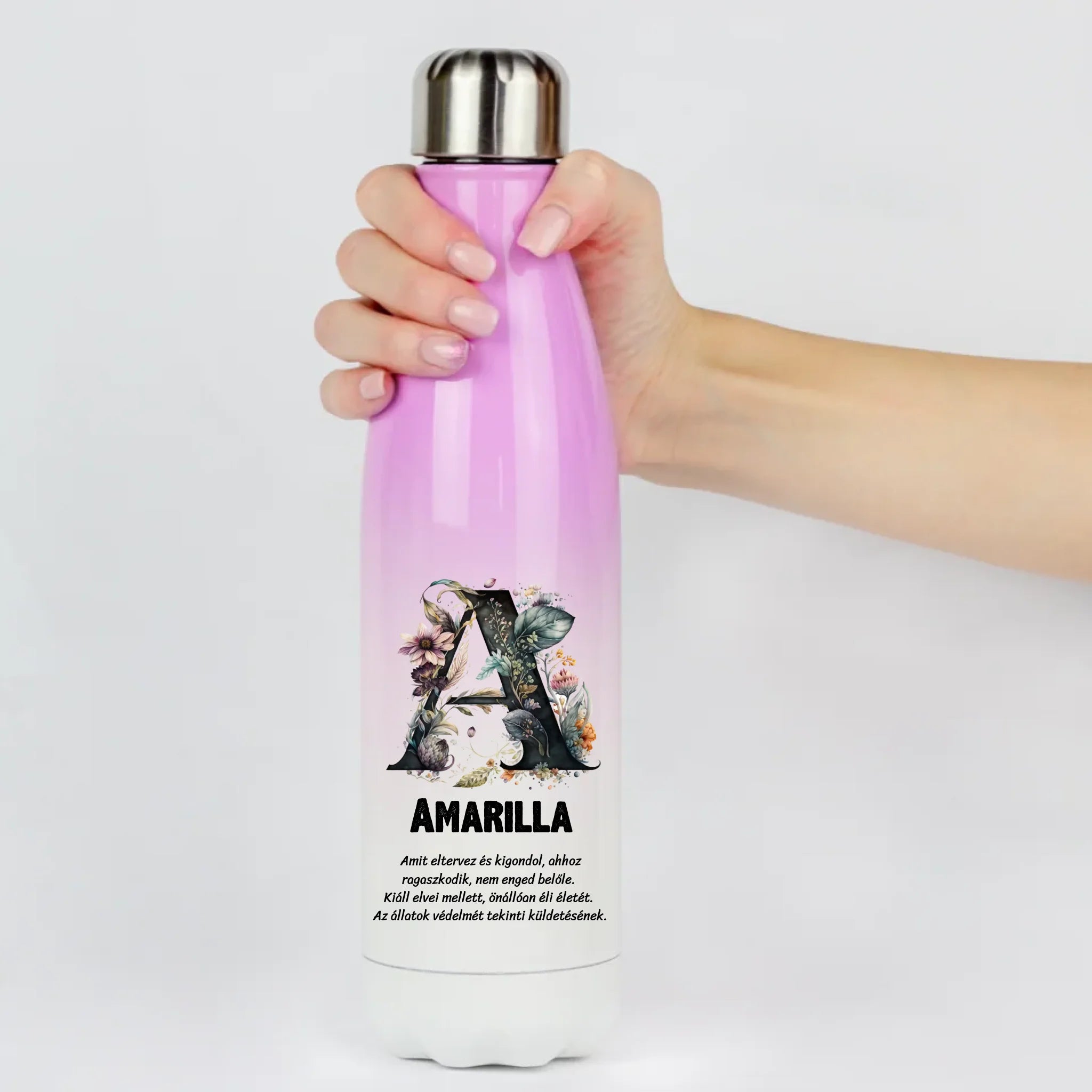 Színátmenetes egyedi kulacs névvel