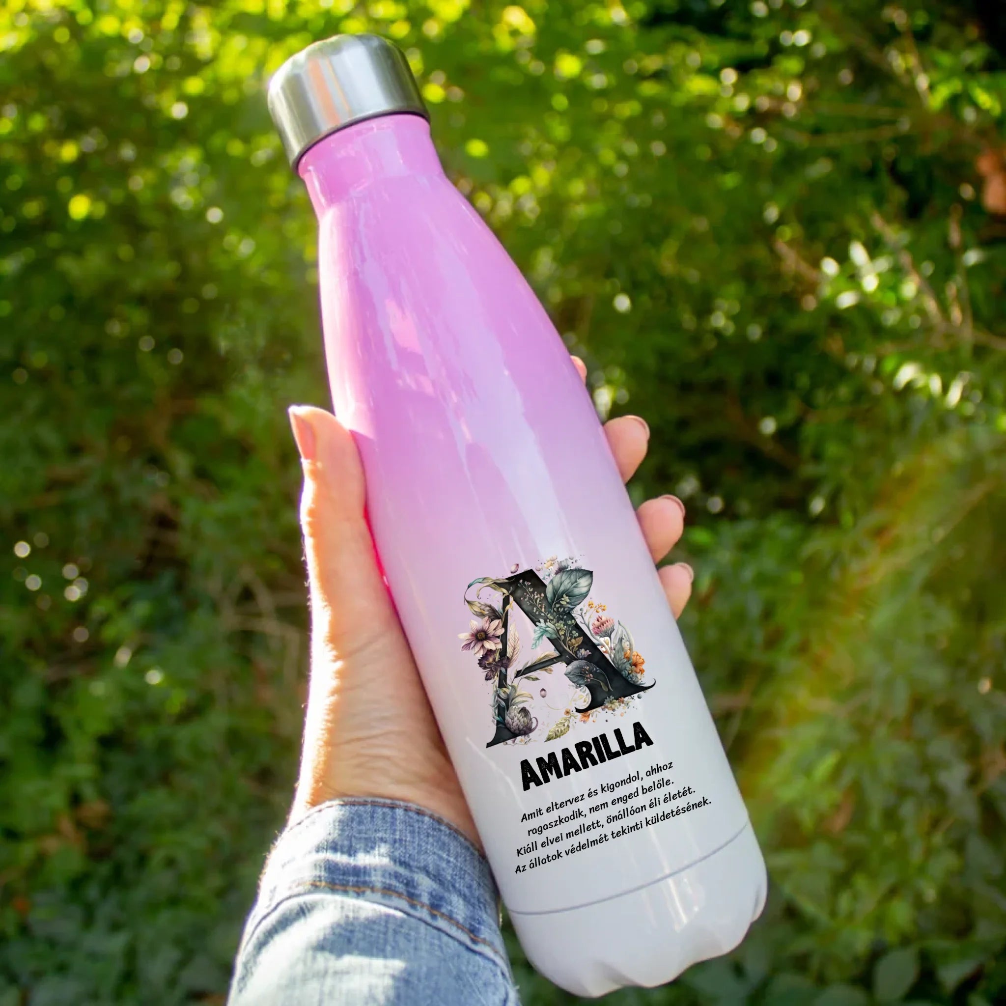 Színátmenetes egyedi kulacs névvel