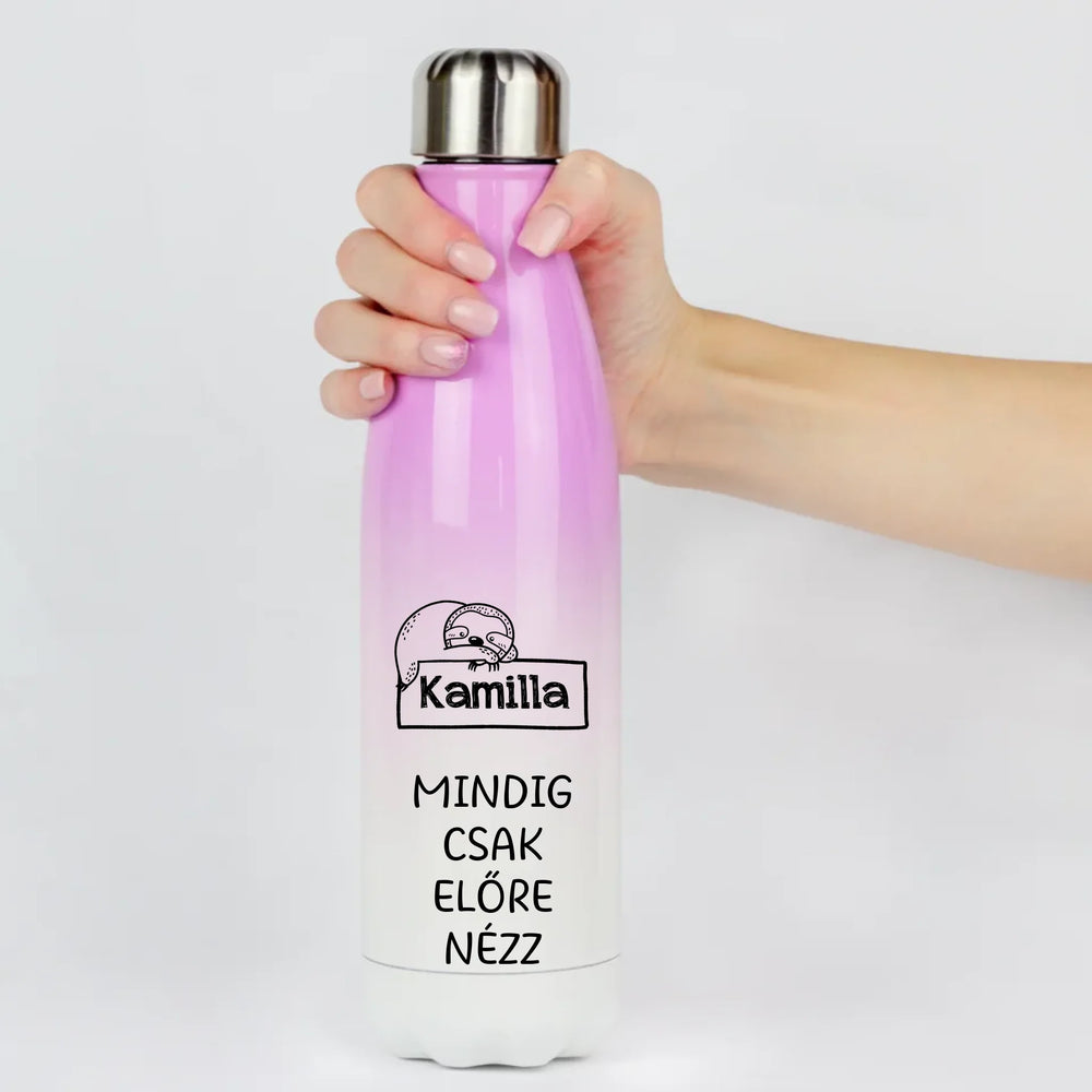 Színátmenetes állatos kulacs gyerekeknek névvel