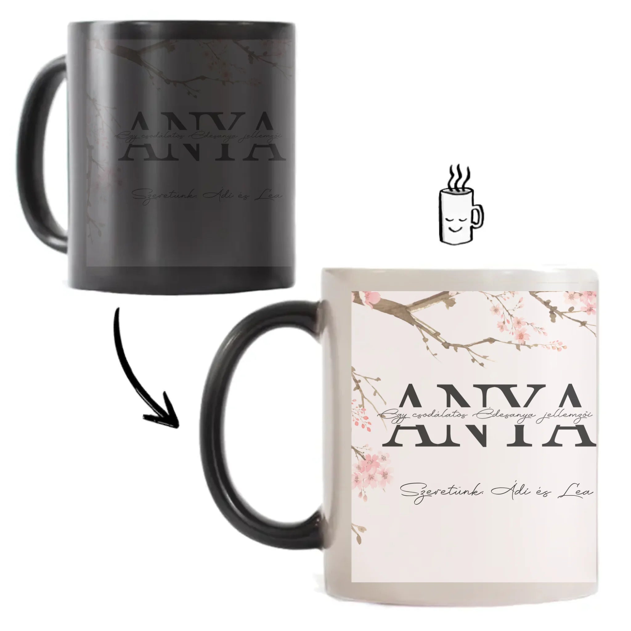 Egy csodálatos Édesanya jellemzői - Egyedi scrabble feliratos bögre Anyák napjára