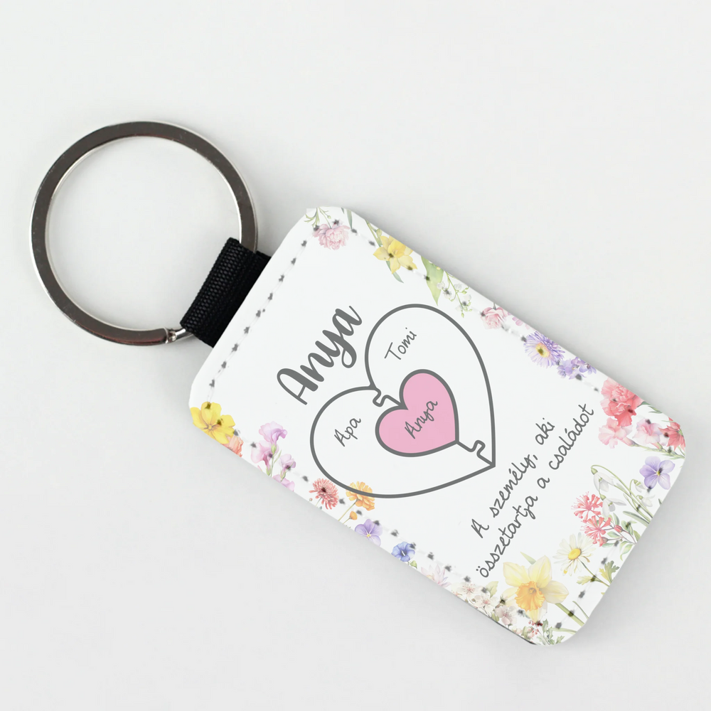 Aki összetart minket bőrkulcstartó