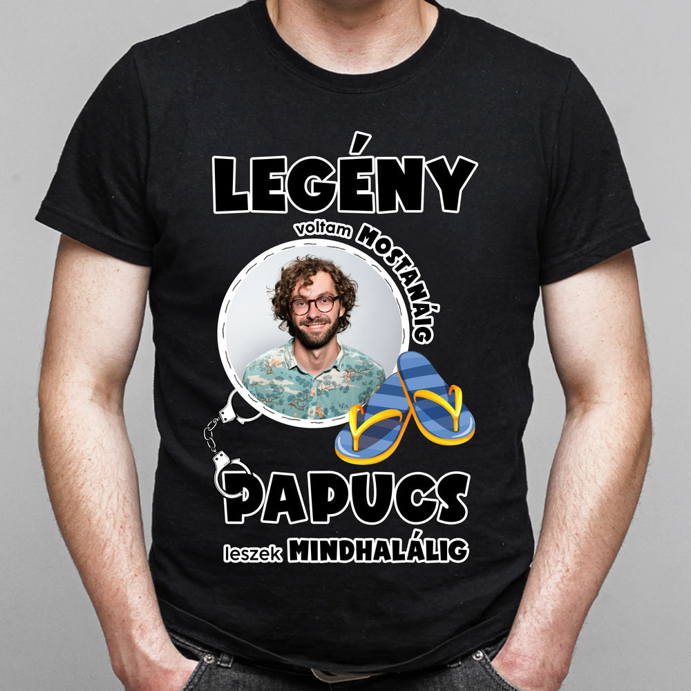 Legény voltam mostanáig saját képes legénybúcsús póló