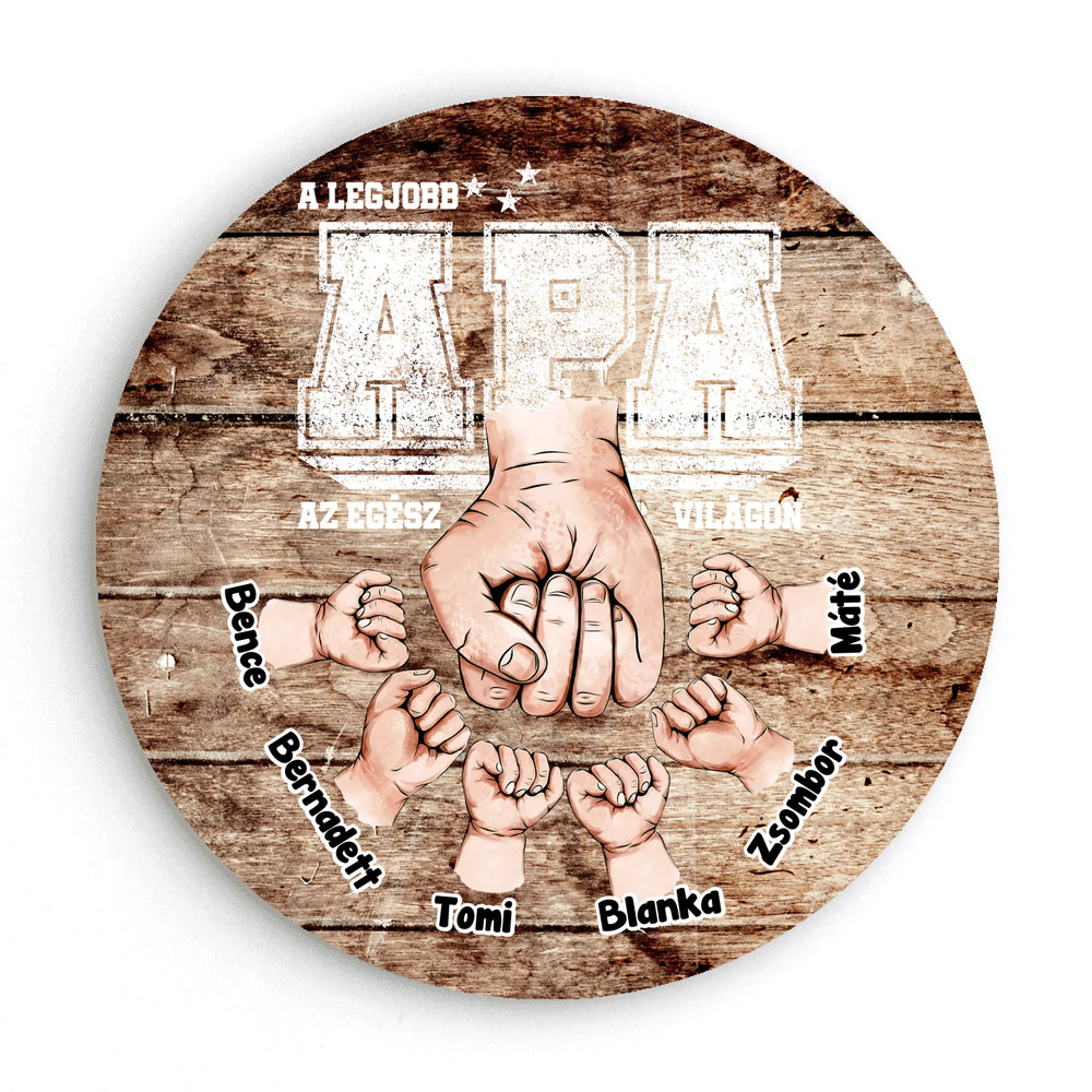 Ajándék Apáknak - Személyre szabható A legjobb Apa hűtőmágnes