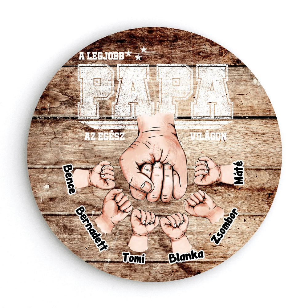 Ajándék Papáknak - Személyre szabható A legjobb Papa hűtőmágnes