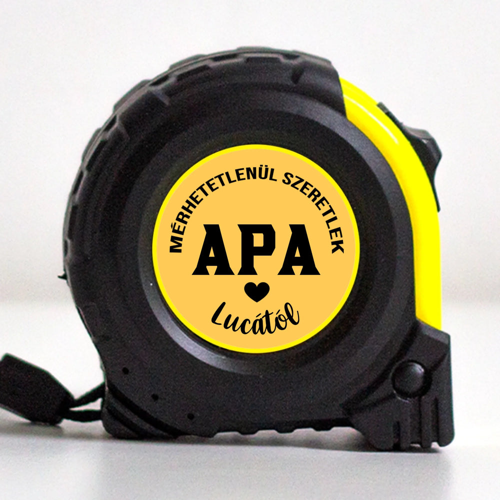 Mérhetetlenül szeretlek egyedi mérőszalag