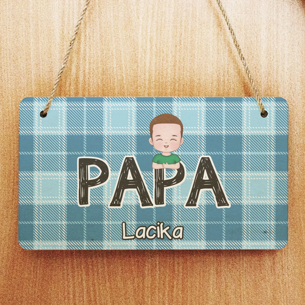 Szerkeszthető karakteres egyedi ajándék falidísz Nagypapáknak